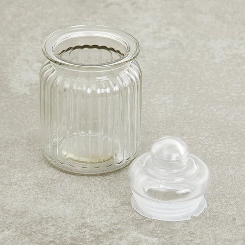 et of 6 Glass Storage Jars - 250ml