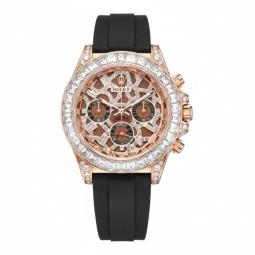ROLEX DAYTONA ‘GIRAFFE’ ROSE GOLD CHESTNUT BROWN DIAMOND DIAL DIAMOND BEZEL (2025)