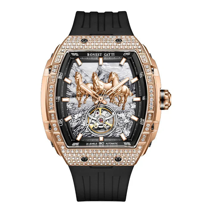New pubilshed BONEST GATTI watch for man with Luxury gift Box